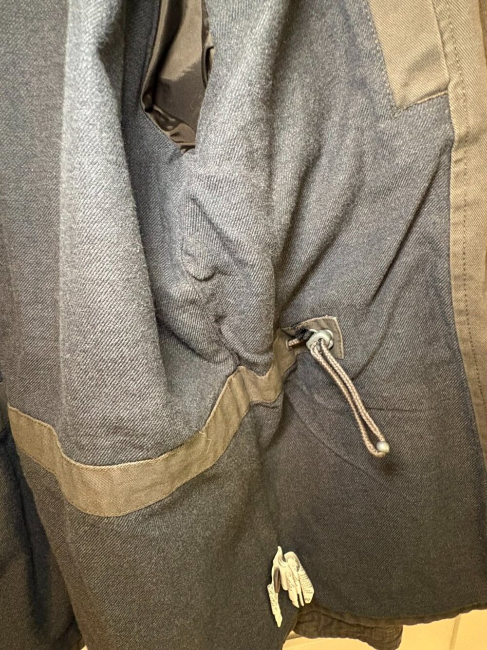 Timberland Olive Cotton Utility Field Fall Jacket Drawstring Waist Size S - Picture 12 of 16